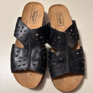 Propet Fionna Black Slide Sandal